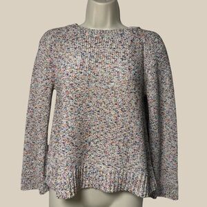 Lou & Grey Loft Women’s Rainbow Stitch Long Sleeve Pullover Sweater SZ Small